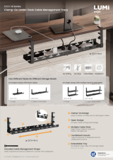 CC11-10 Series Clamp-On Under-Desk Cable Management Trays