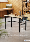 WKB04 & PB Series-Height Adjustable Workbenches with Pegboard & Accessories