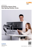 LDT52 Series-Economy Heavy-Duty Gas Spring Monitor Arms