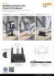 CPB-23 Multifunctional Thin Client CPU Mount ＆ LDT-MP Series Free-standing Monitor Stand With Thin Client CPU Mount