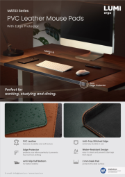 MAT03 Series PVC Leather Mouse Pads With Edge Protector