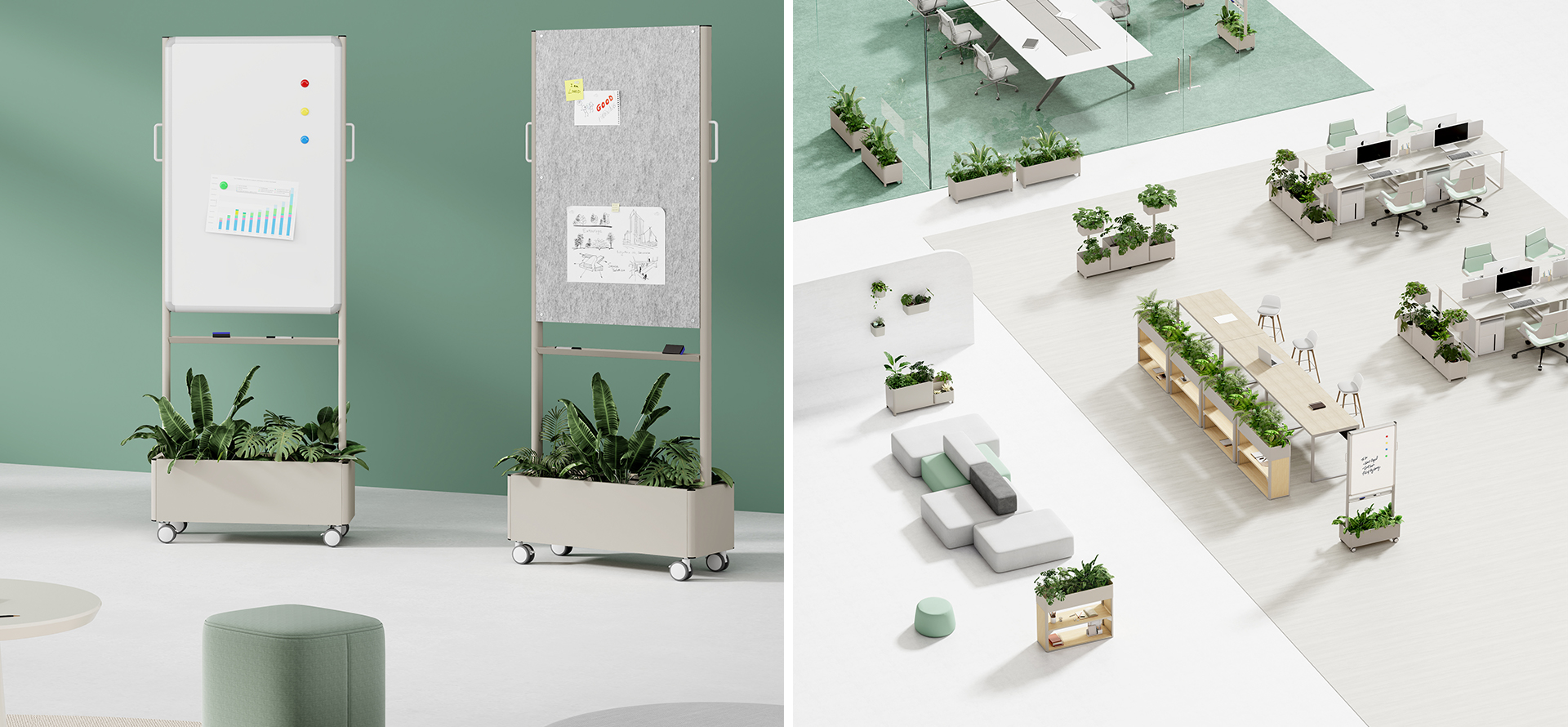 Indoor Floor & Wall Planters