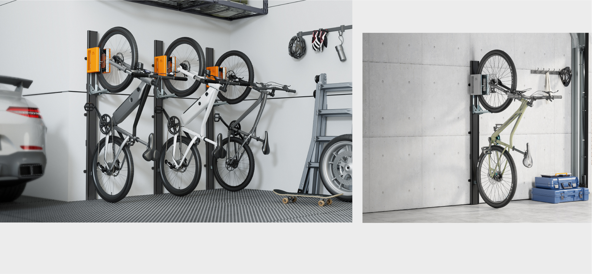 EasyLift Vertical On-Wall Bike Rack