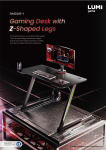 GMD02E-1-Gaming Desk with Z-Shaped Legs