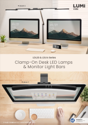 LDL20 & LDL16 Series-Clamp-On Desk LED Lamps & Monitor Light Bars