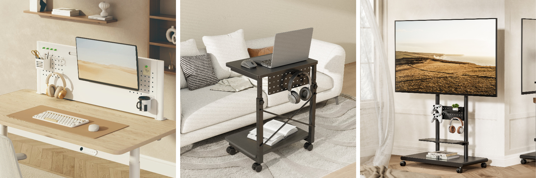 monitor arm side table TV stand