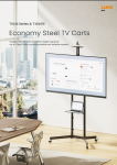 T1043 Series & T1044TE Economy Steel TV Carts