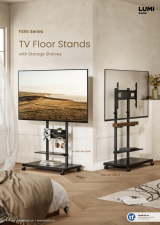 FS55 Series-TV Floor Stands with Storage Shelves