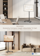 FS62-22TW-01 Economy Compact Height Adjustable TV Cart