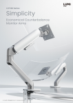 LDT108 Series Simplicity Economical Counterbalance Monitor Arms