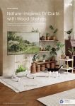 FS60 Series-Nature-Inspired TV Carts with Wood Shelves