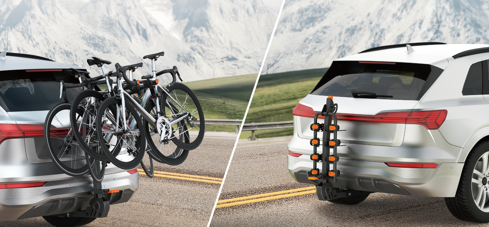 Foldable Car Hitch Bike Racks