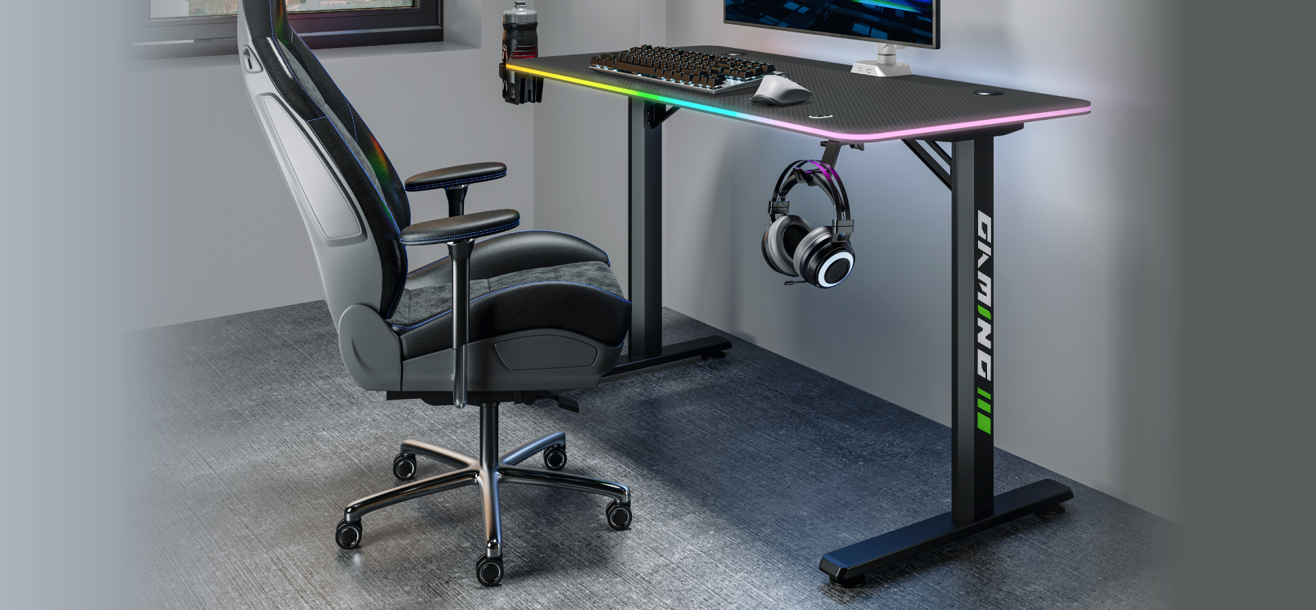 AmbientEdge RGB Lighting Gaming Desks