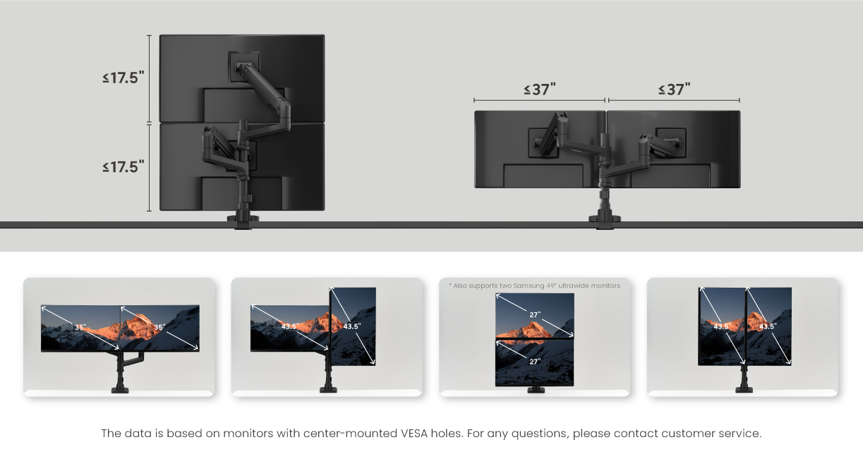 dual monitor, dual monitor arm, dual monitor stand, multi task, stacked curved monitor setup, stackable monitor mount, dual computer monitor stand, dual screen stand, pc monitor dual stand