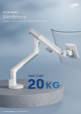 LDT102 Series-SlimBrace Heavy-Duty Gas Spring Monitor Arms