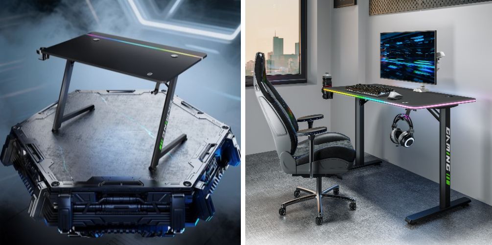 gaming room, gaming room setup, gaming setup, gaming chair, gaming desk, monitor arm, monitor stand, monitor riser