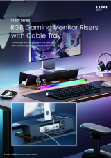 STB29 Series RGB Gaming Monitor Risers with Cable Trays