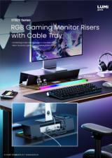 STB29 Series RGB Gaming Monitor Risers with Cable Trays