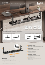 CC11-10 Series-Clamp-On Under-Desk Cable Management Trays