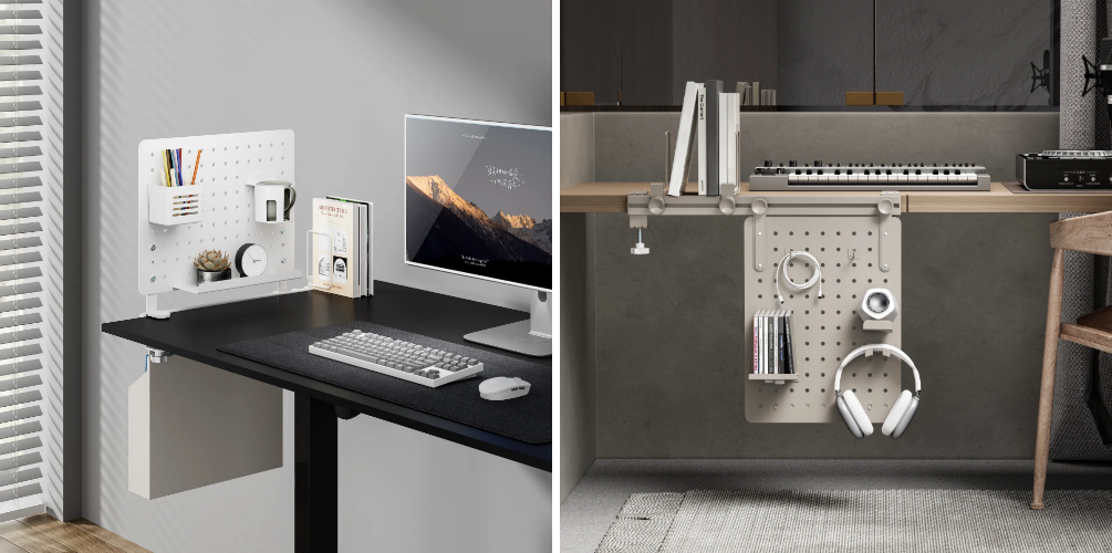 desk organizer, desk drawers, desk setup, desk cable management, cable management, cable organizer, cord organizer, pegboard