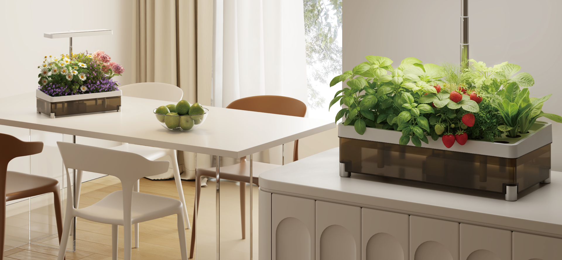 Stylish Transparent-Tank Indoor Gardening System