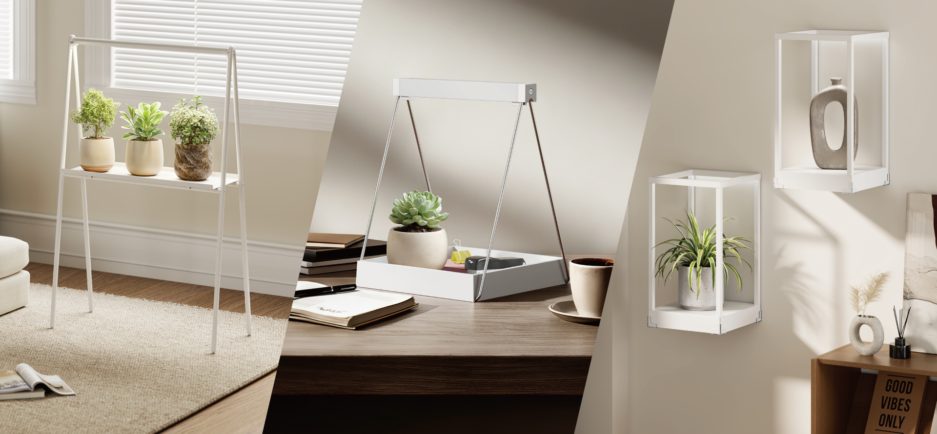 Minimalist Indoor LED Plant Stands