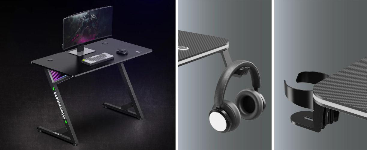 gaming setup, gaming desk, gaming chair, monitor stand, monitor arm, ergonomic