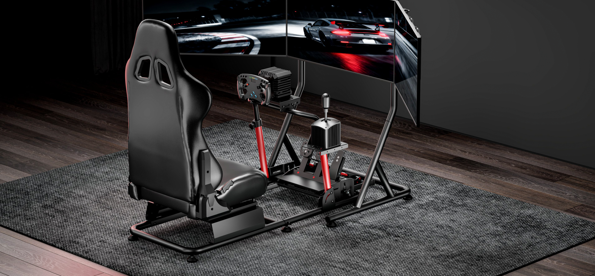  Elite Racing Simulator Cockpit & Wheel Stand