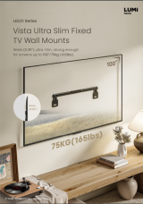 LED21 Series Vista Ultra Slim Fixed TV Wall Mounts