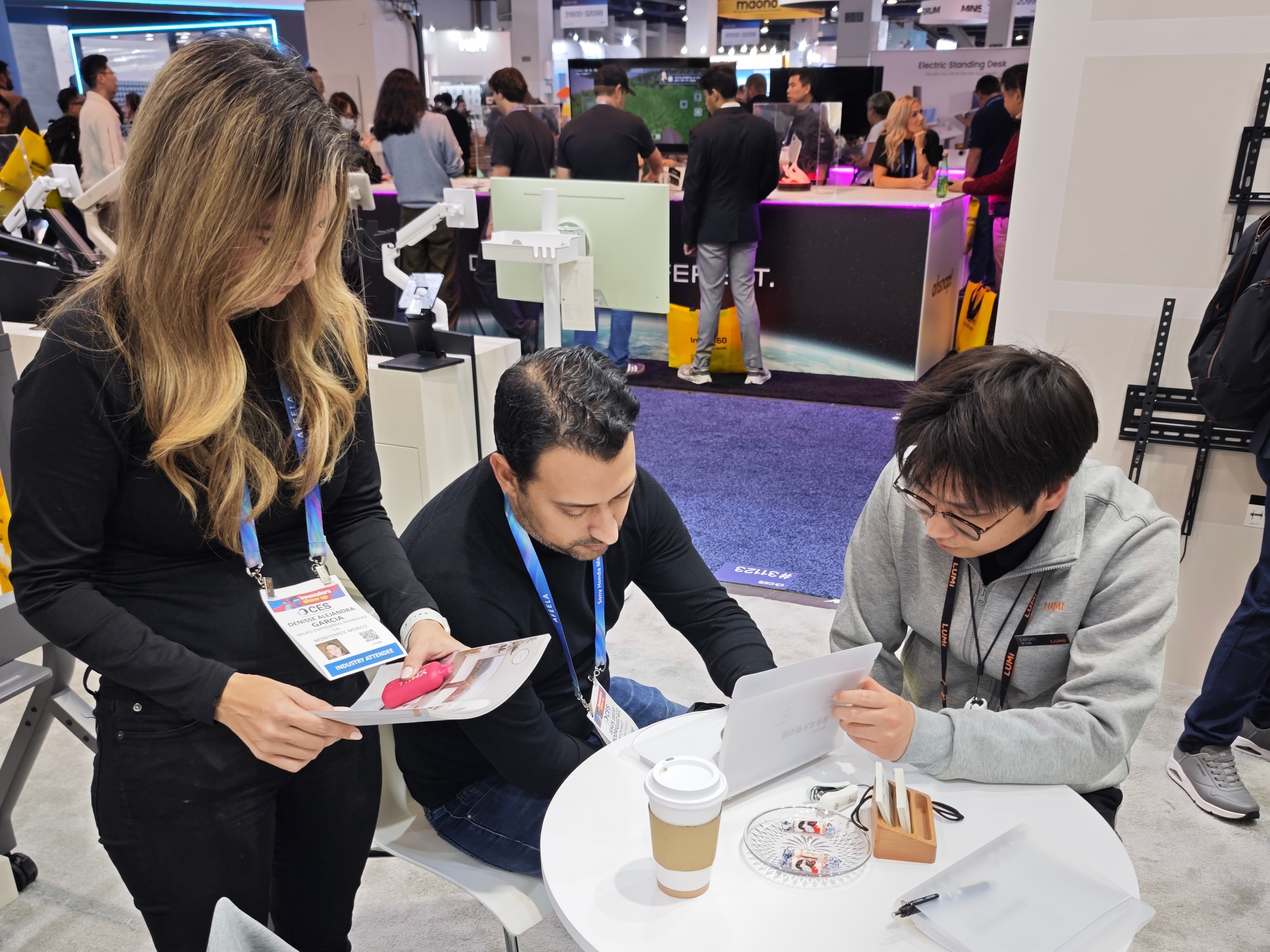 Business Communication Between Sales and Clients at the Exhibition