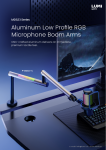 MDS23 Series Aluminum Low Profile RGB Microphone Boom Arms