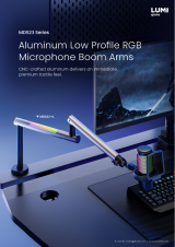 MDS23 Series  Aluminum Low Profile RGB Microphone Boom Arms
