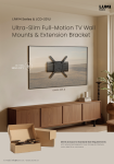 LPA94 Series & LCD-201U Ultra-Slim Full-Motion TV Wall Mounts & Extension Bracket