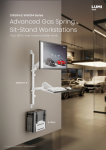 DWS94 & WWS94 Series Advanced Gas Spring Sit-Stand Workstations