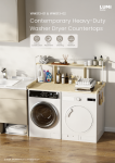 WMS13-01 & WMS13-02-Contemporary Heavy-Duty Washer Dryer Countertops