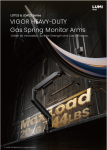 LDT123 & LDA123 Series Vigor Heavy-Duty Gas Spring Monitor Arms
