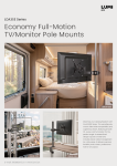 LDA35E Series Economy Full-Motion TV/Monitor Pole Mounts