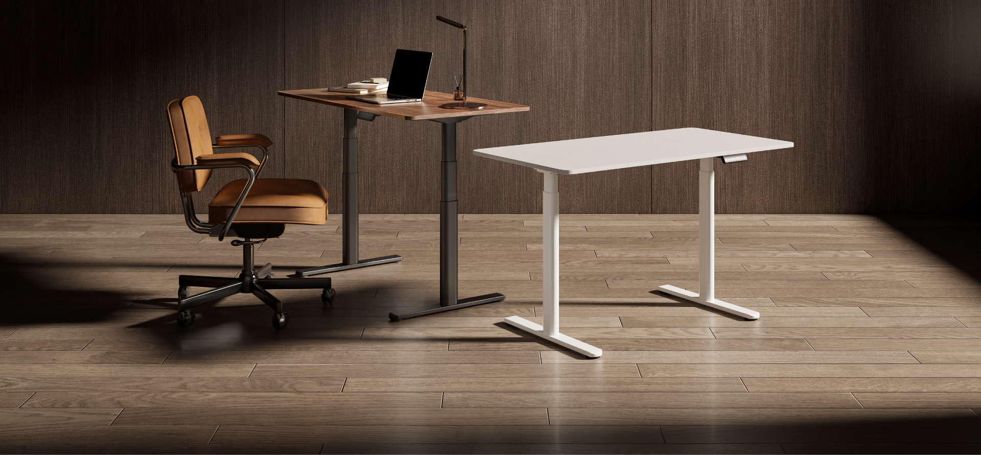 Oval Columns Dual-Motor Sit-Stand Desks