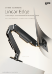 LDT134 & LDA134 Series Linear Edge Economy Counterbalance Monitor Arms