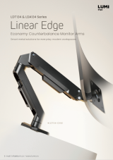 LDT134 & LDA134 Series Linear Edge Economy Counterbalance Monitor Arms