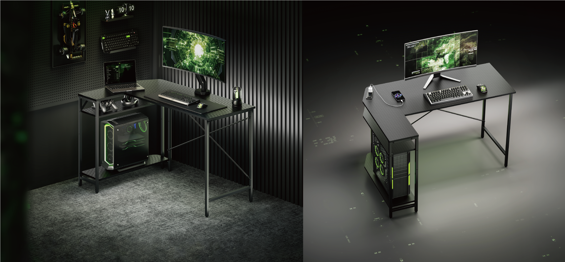 Economy L-Shaped Gaming Desks