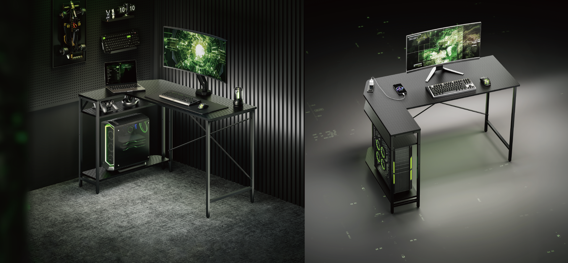 Economy L-Shaped Gaming Desks