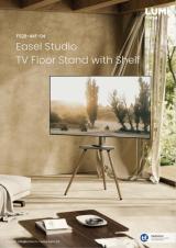 FS28-44F-04-Easel Studio TV Floor Stand with Shelf