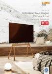 FS35-46F-02-Solid Wood Four-legged TV Floor Stand