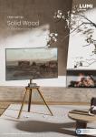 FS35-44F-02 Solid Wood TV Floor Stand with Shelf