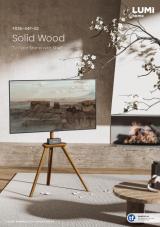 FS35-44F-02 Solid Wood TV Floor Stand with Shelf
