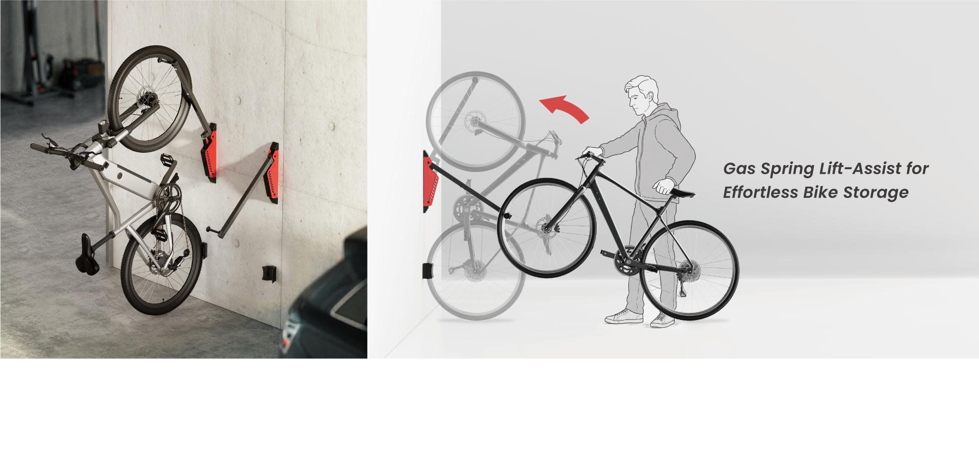 Vertical Wall-Mounted Bike Lifts