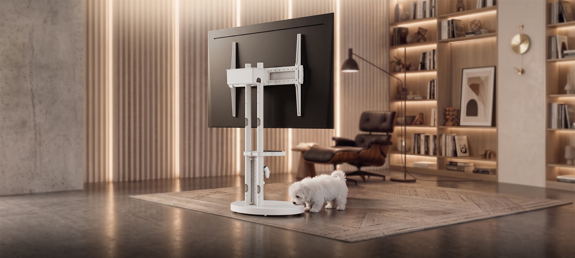 Ultra Heavy-Duty Mobile TV Floor Stand Systen