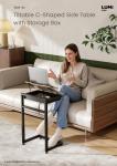 TS11-01-Tiltable C-Shaped Side Table with Storage Box