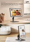 LDT136-T01 Mechanical Spring Monitor Stand for Amazon Echo Show 15 & 21